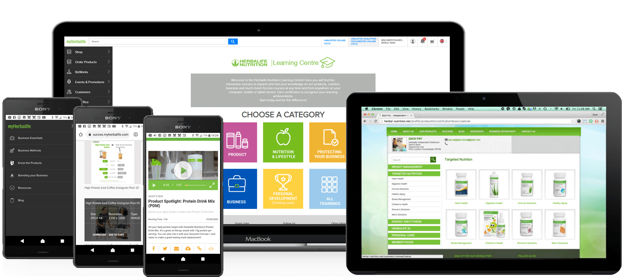 Online portal with unlimited access to product training & promotional materials